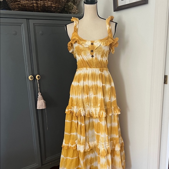 Jen's Pirate Booty Dresses & Skirts - Jen’s Pirate Booty Tie Dye Ruffle Sleeve Maxi Dress